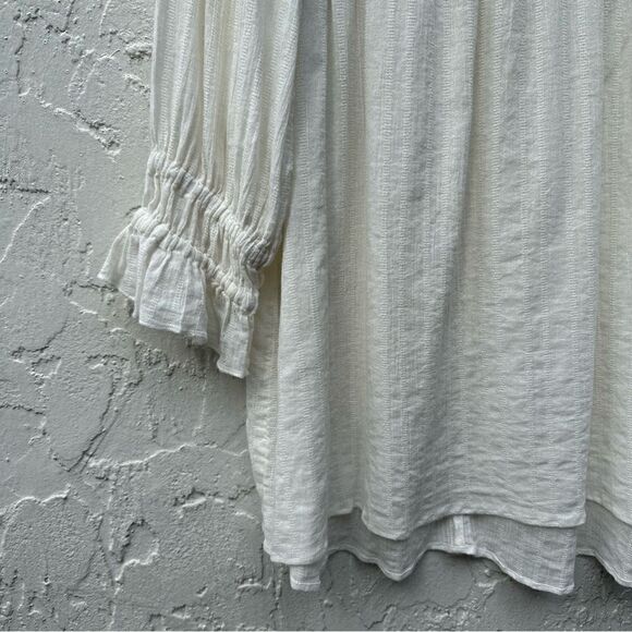 FREE PEOPLE Obi Mila Smocked Tunic Blouse Size Medium - Picture 7 of 12